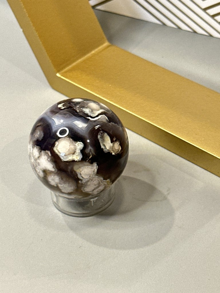 Blue Flower Agate Sphere: Growth, Joy & Feminine Healing Blossom Into Your Highest Self