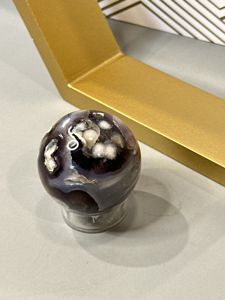 Blue Flower Agate Sphere: Growth, Joy & Feminine Healing Blossom Into Your Highest Self