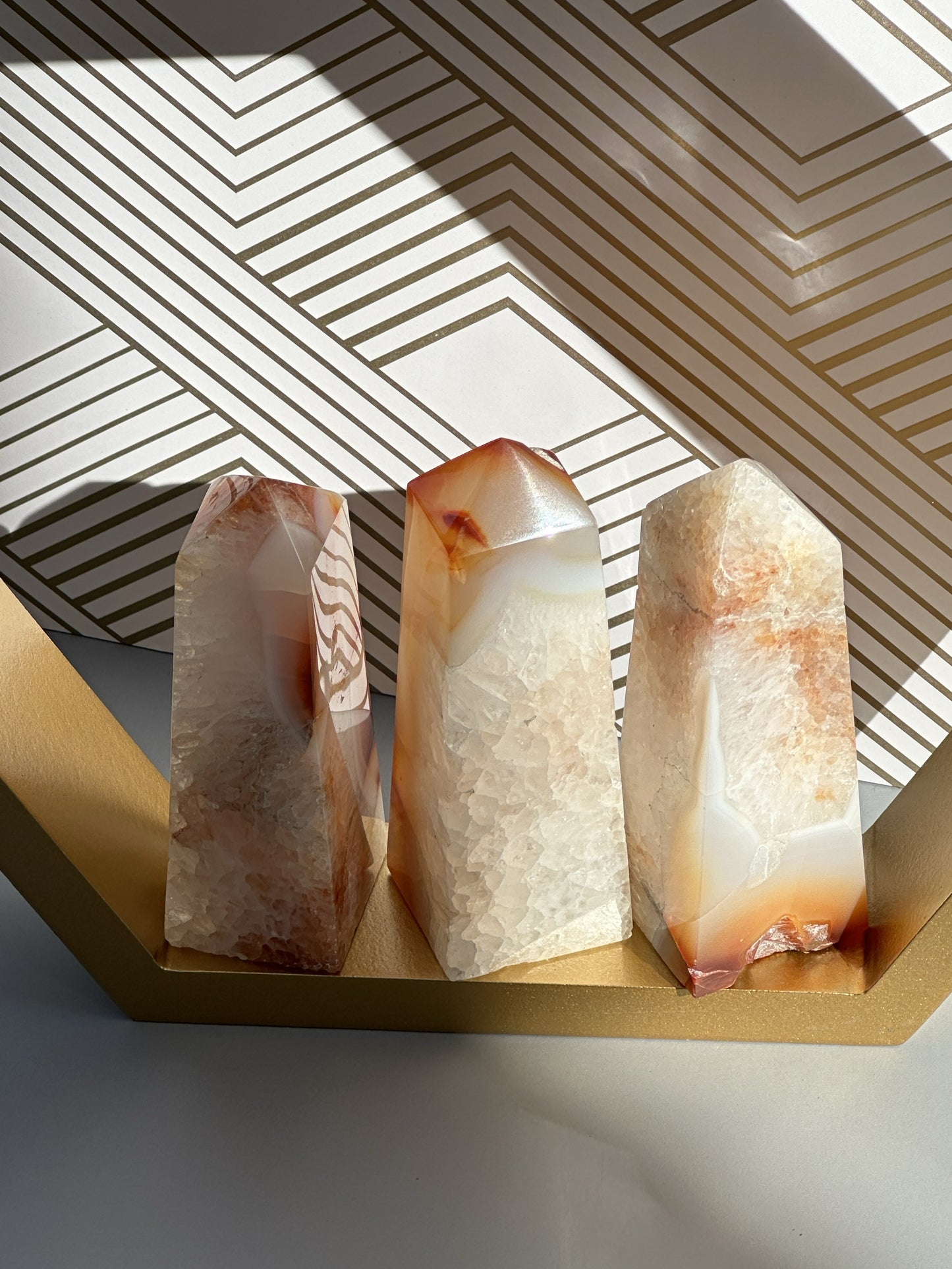 Carnelian Towers: Radiate Vibrant Energy and Inspiration - Margeaux's Majestic Crystals