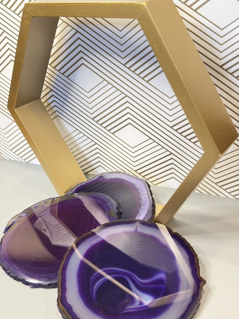 Purple Blue Agate Charging Slabs: Tranquility, Clarity & Energy Alignment