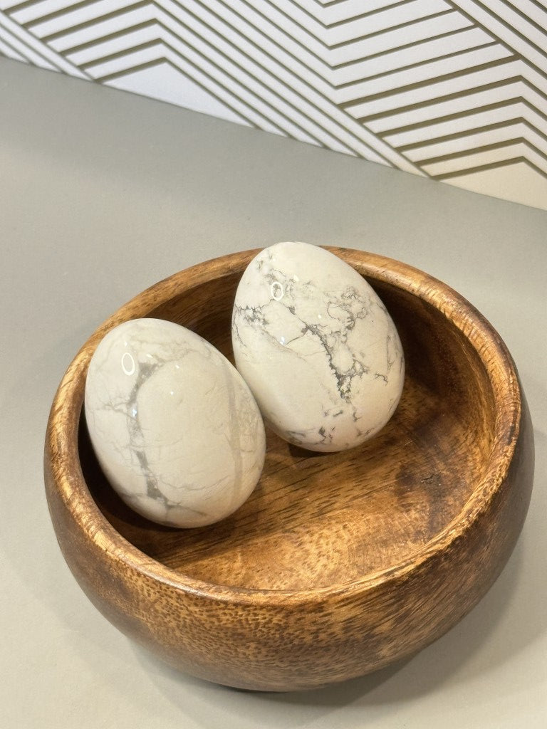 Howlite Eggs – Peaceful Awareness & Gentle Grounding