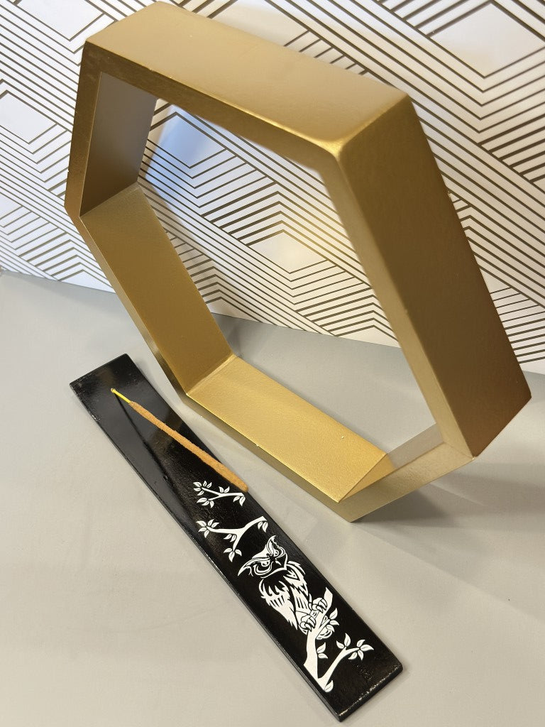 Owl Black Wood Incense Holder: The Symbol of Wisdom & Protection