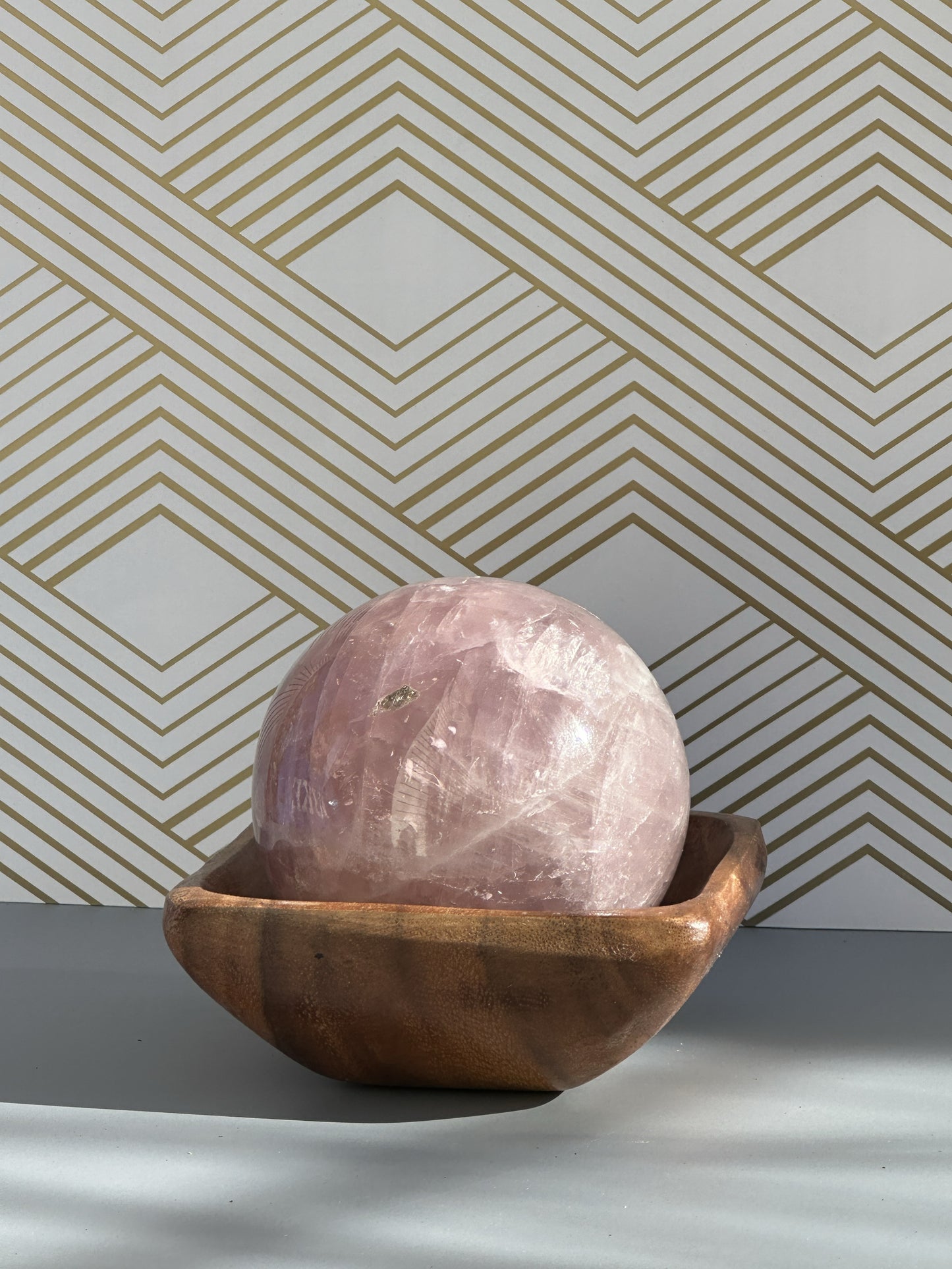 Jumbo Rose Quartz Sphere: The Stone of Unconditional Love - Margeaux's Majestic Crystals