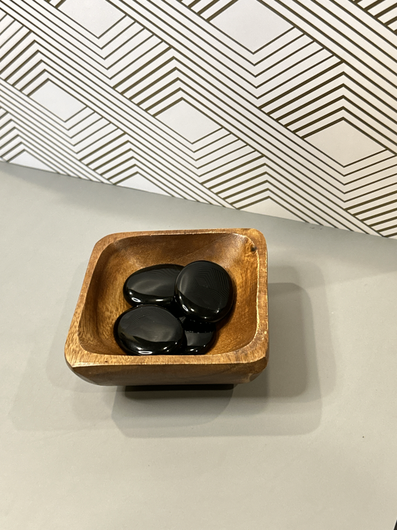 Obsidian Palm Stone – Ground, Shield, and Release