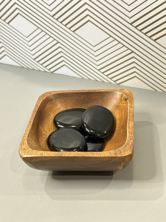 Obsidian Palm Stone – Ground, Shield, and Release