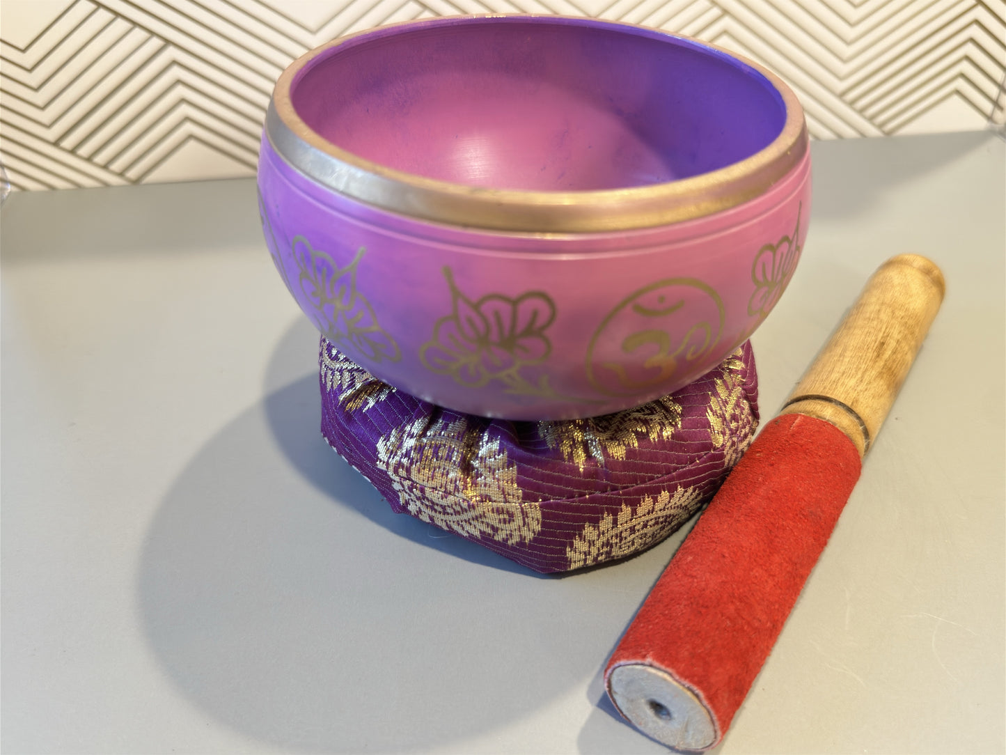 Chakra Tibetan Singing Bowls Purple Crown - Margeaux's Majestic Crystals