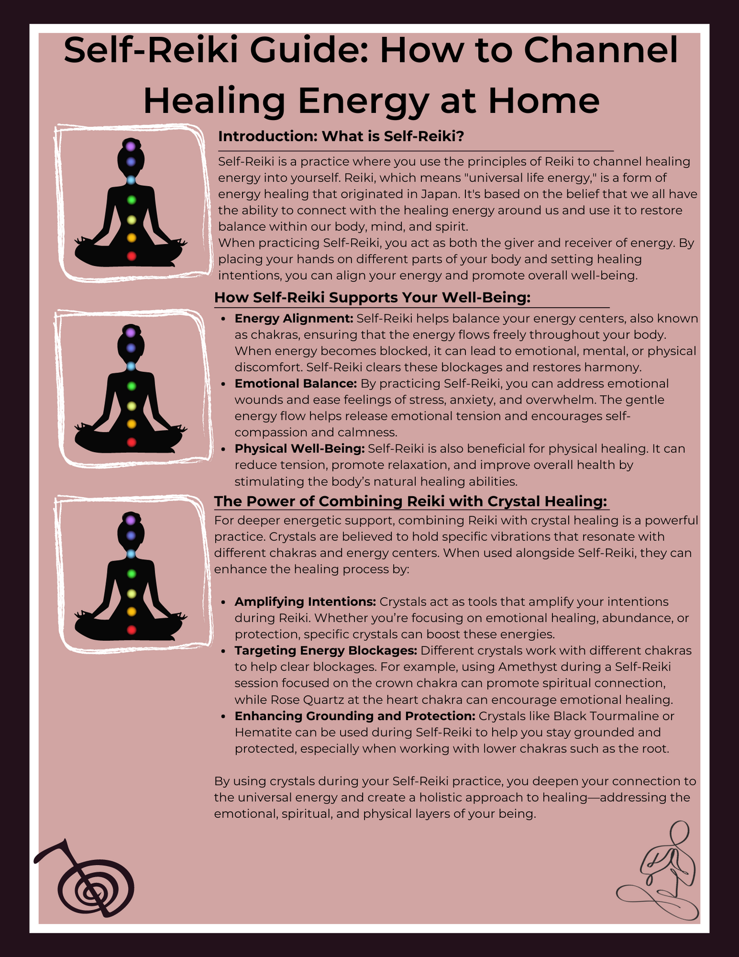 Self-Reiki Starter Kit -Unlock the Power of Self-Healing - Margeaux's Majestic Crystals