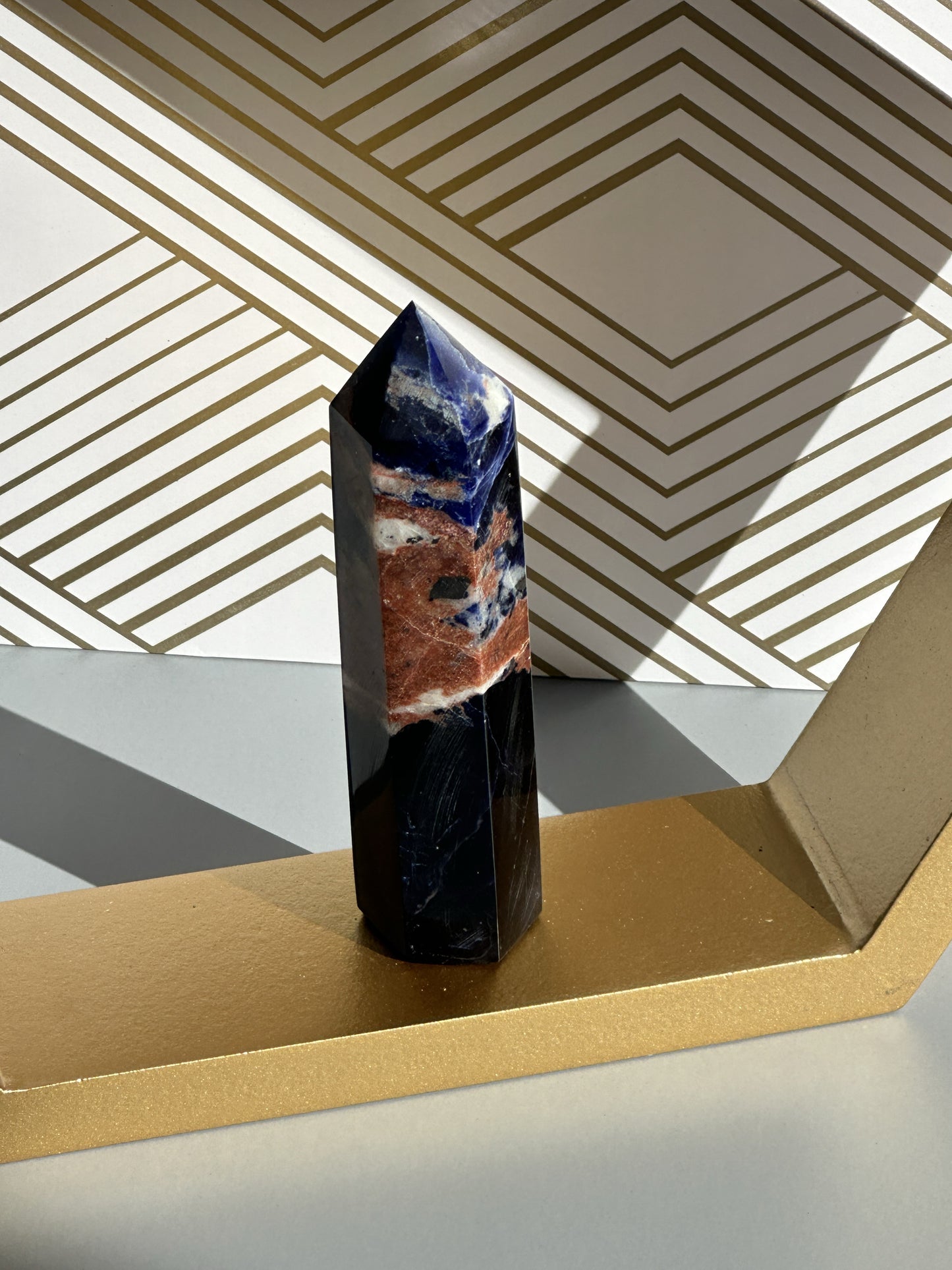 Sodalite Tower: Elevate Your Space with Clarity and Intuition - Margeaux's Majestic Crystals
