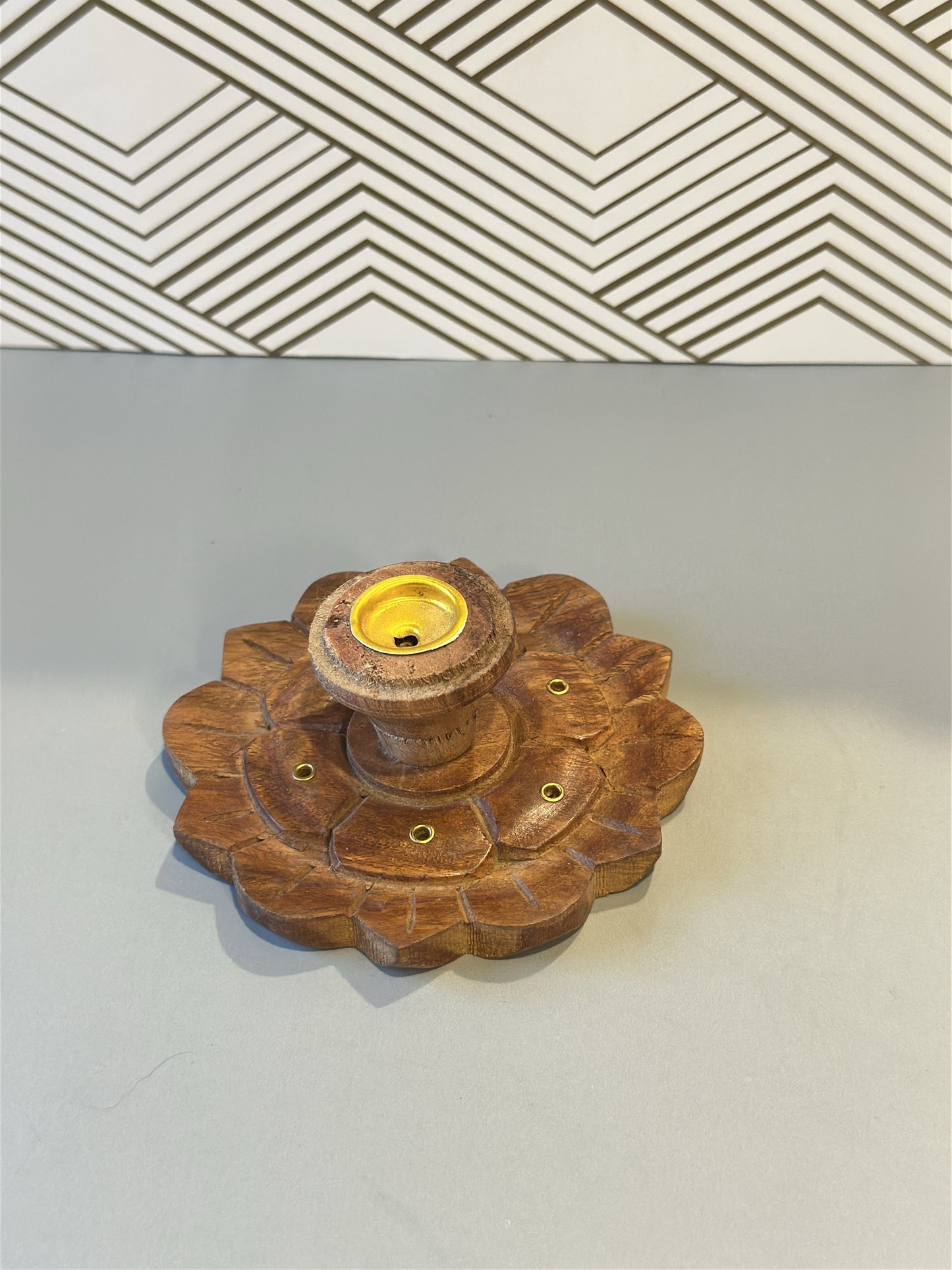 Wood Backflow Cone Burner - Lotus - Margeaux's Majestic Crystals