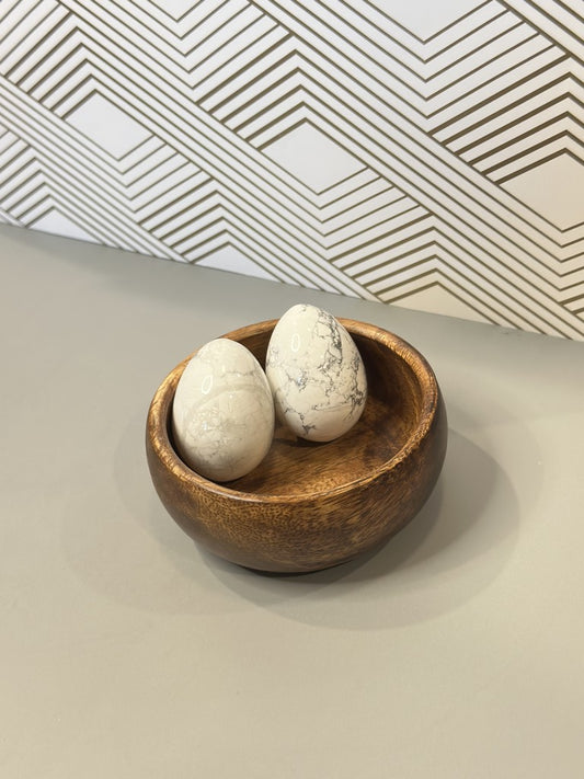 Howlite Eggs – Peaceful Awareness & Gentle Grounding