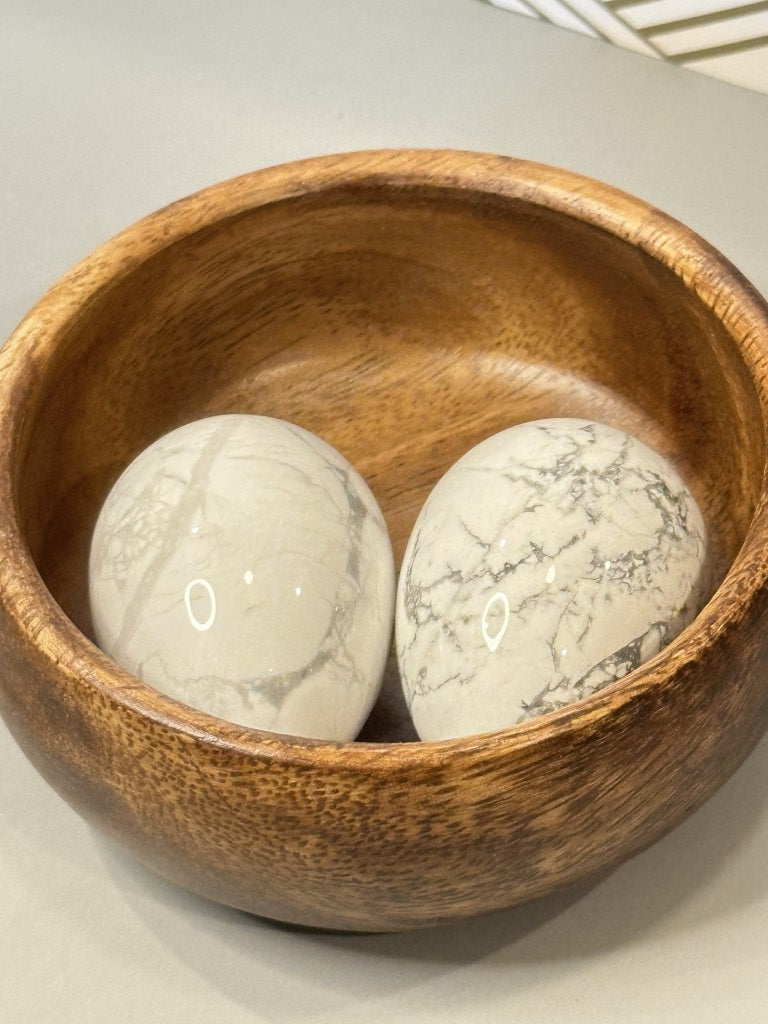 Howlite Eggs – Peaceful Awareness & Gentle Grounding