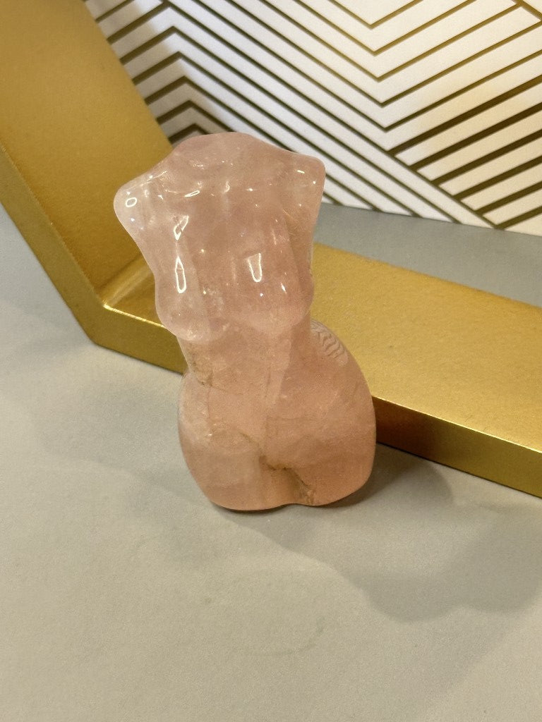 Rose Quartz Goddess Figurine: Embody Love and Compassion