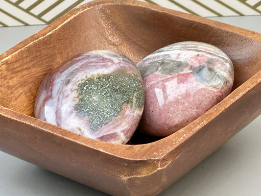 Ocean Jasper Palm Stone: The Nurturing Crystal of Emotional Healing - Margeaux's Majestic Crystals