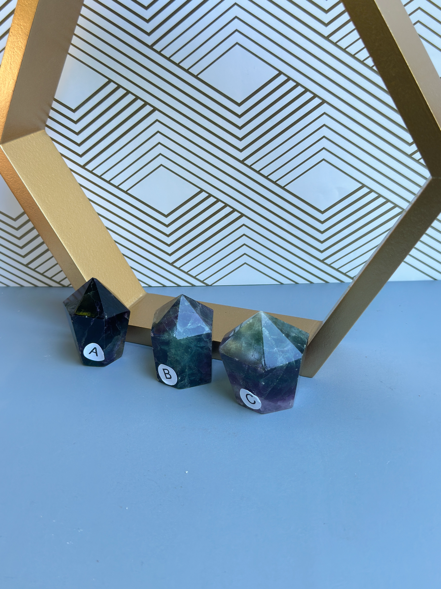 Rainbow Fluorite Point 57mm | Third Eye Crown Chakra | Mental Clarity Focus Learning Creativity Stone