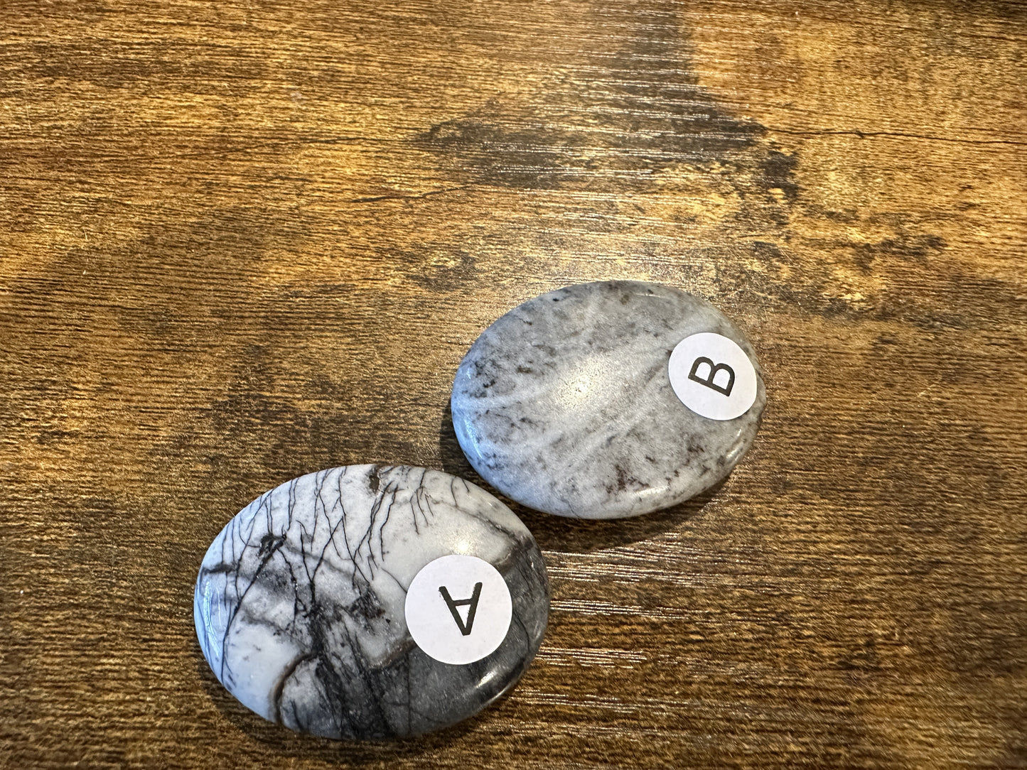 Spider Web Jasper Palm Stone 40mm | Root Chakra | Grounding Anxiety Relief Stress Protection Stone