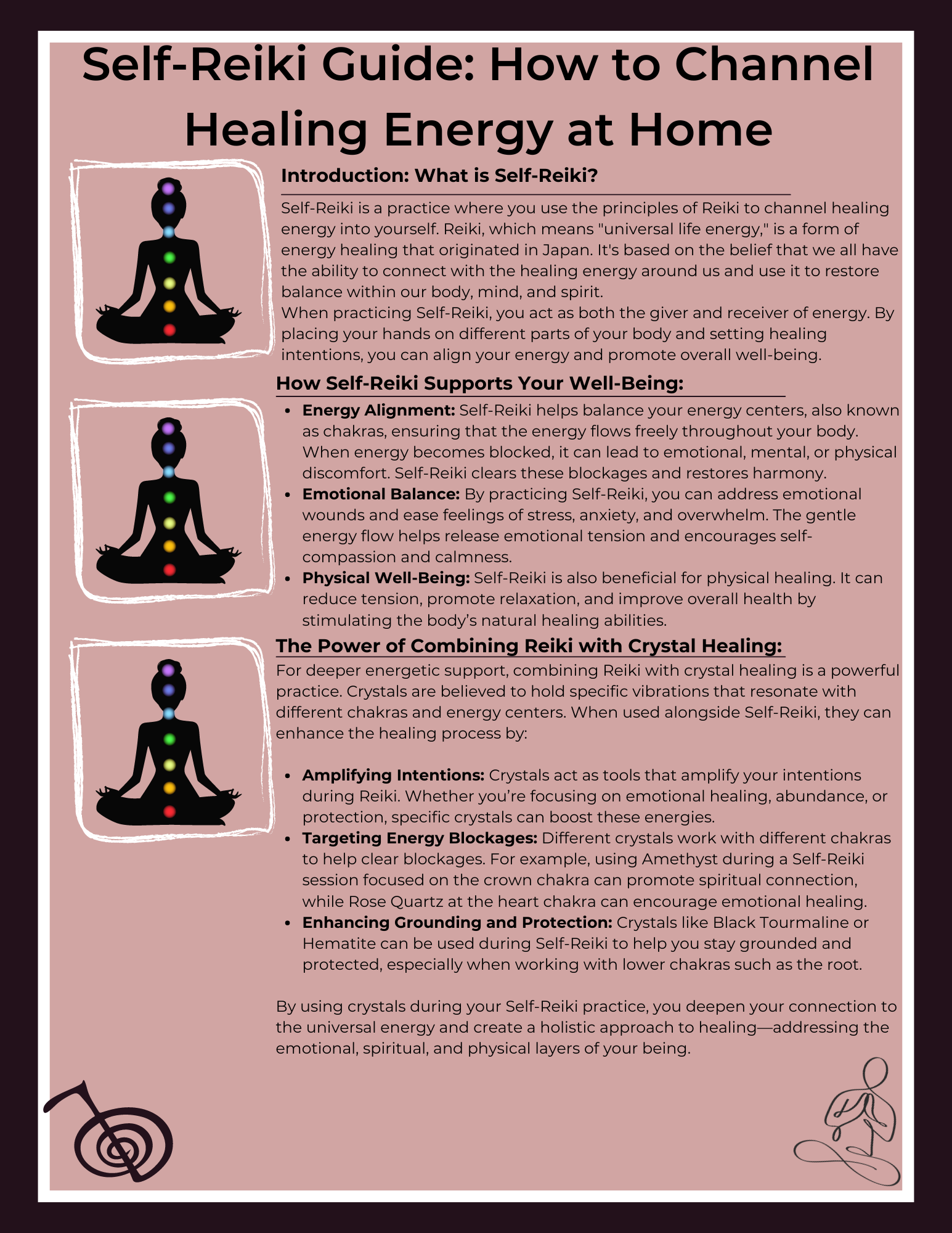 Self-Reiki Starter Kit -Unlock the Power of Self-Healing - Margeaux's Majestic Crystals