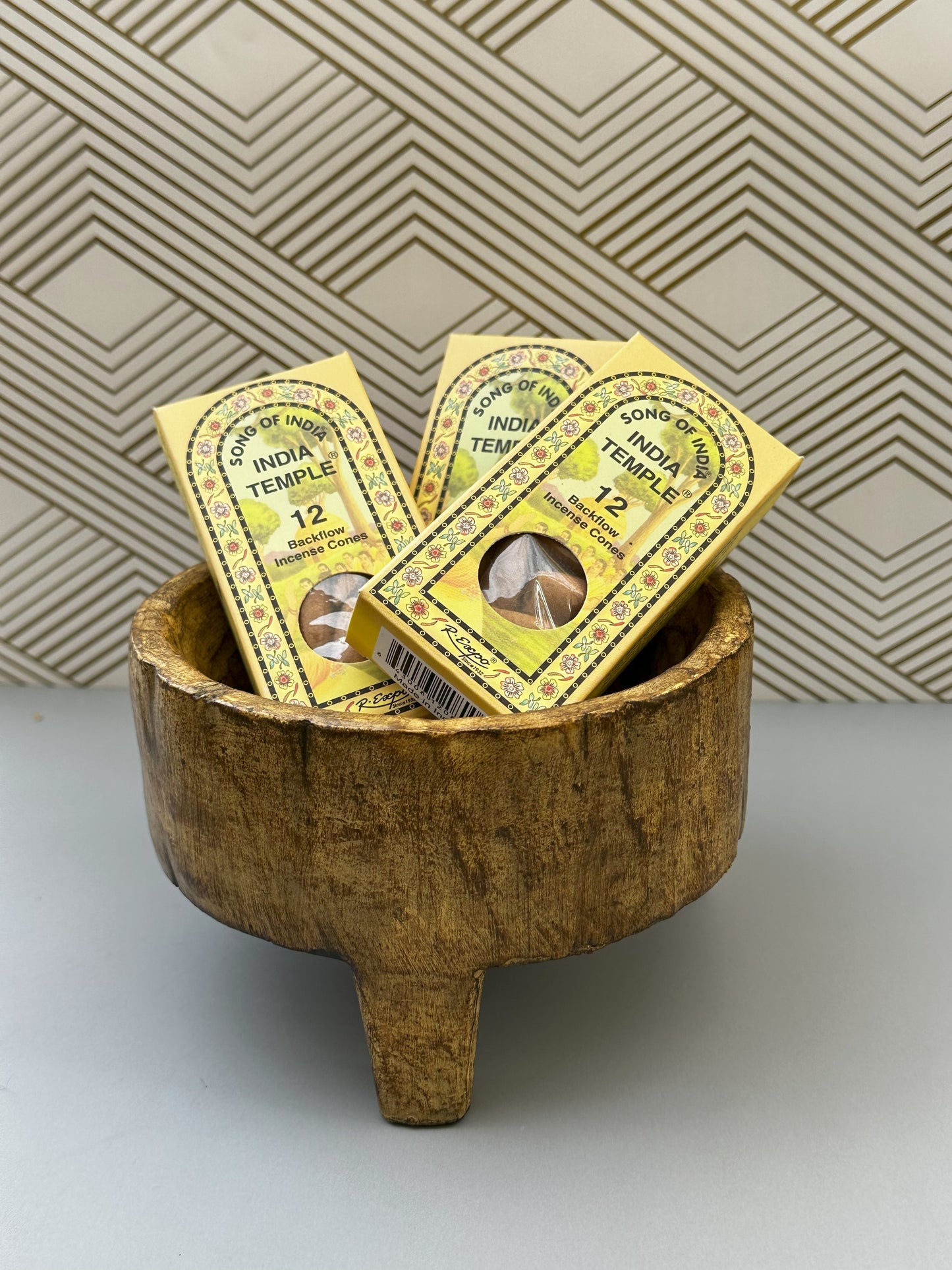 India Temple Backflow Incense Cones: Serene Spiritual Experience - Margeaux's Majestic Crystals